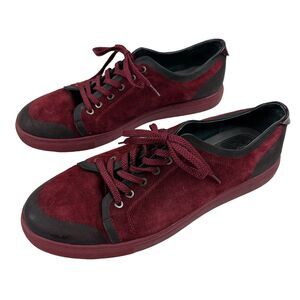 BADGLEY MISCHKA Mens Garfield Suede Low-Top Sneakers In Red Size 11 BAL3029 $265